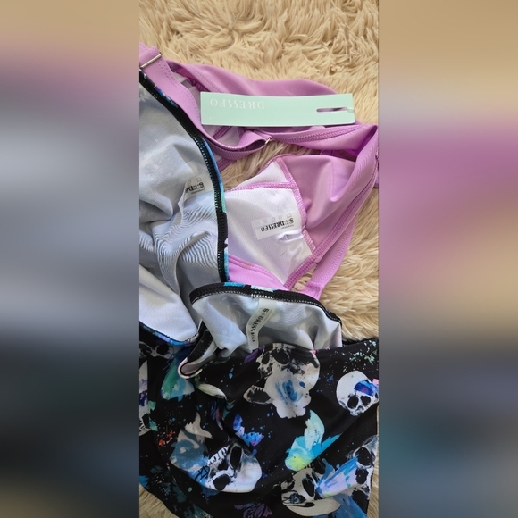 DRESSFO Women's High Waisted Bikini with Cover Up Skirt #887 - Picture 4 of 11